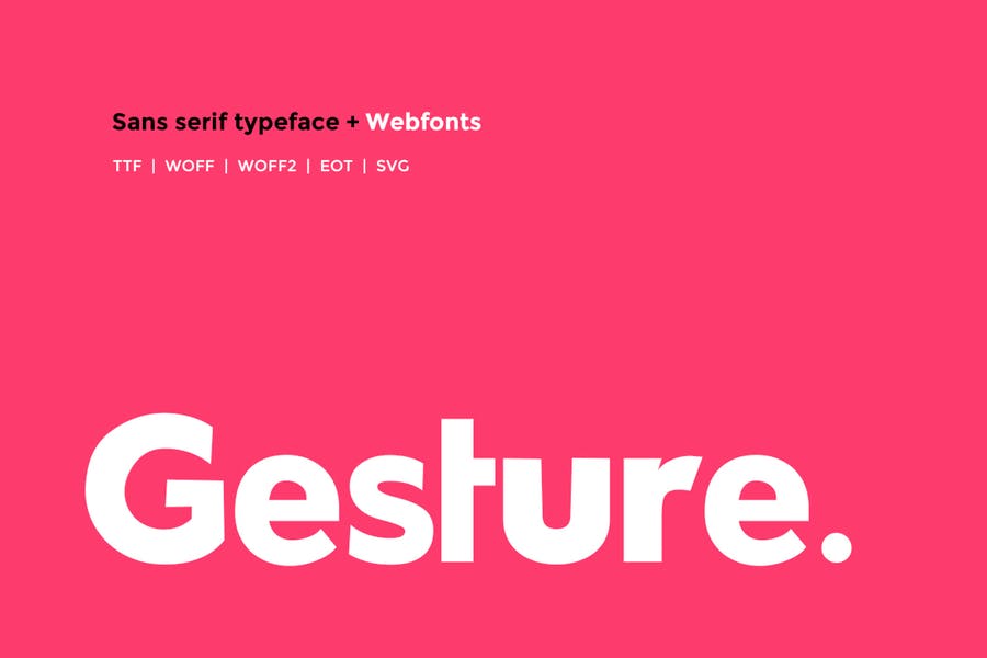 Пример шрифта Gesture